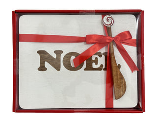 Set Tabla Mad Acacia C/Cuchillo Aperitivo Noel