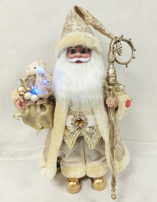 Santa Musica Y Movimiento Regalos Dorado 43Cm 054