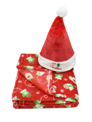 SET MANTA Y GORRO CHRISTMAS