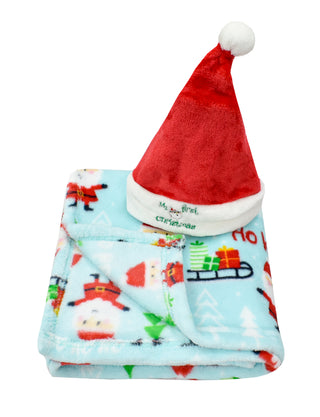 SET MANTA Y GORRO HO HO HO GE012 # 268