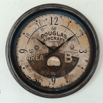RELOJ DE PARED  47,7x24x49,5cm Elemental Dis.3D - multicolor