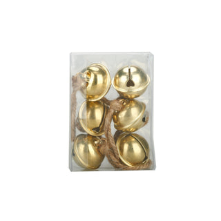 Set 6 Argollas Porta Servilleta Campana Dorada