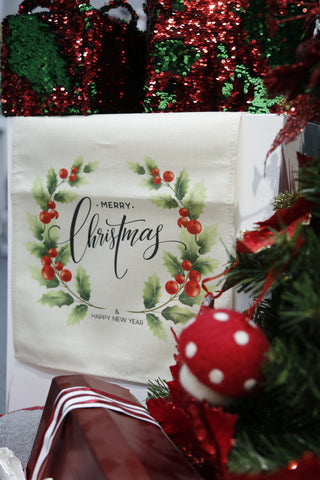 Camino Merry Christmas Acebos 33X183Cm 5B