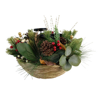 Arreglo Flores Candel. 16R 48Cm