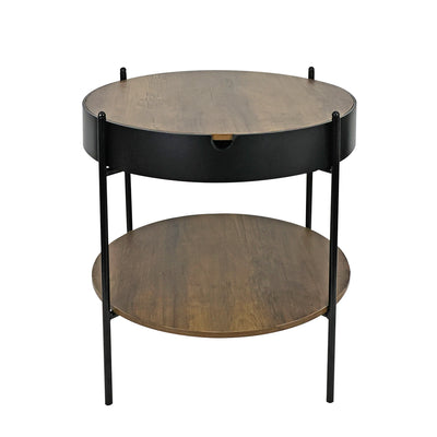Mesa Lateral Arm. Mod. 47,5X47,5X47Cm - café