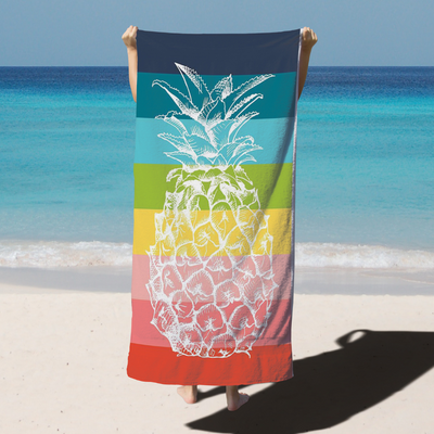 Toalla Playa Piña Microfibra - multicolor