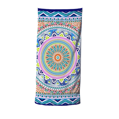 Toalla De Playa Microfibra Mandala - multicolor