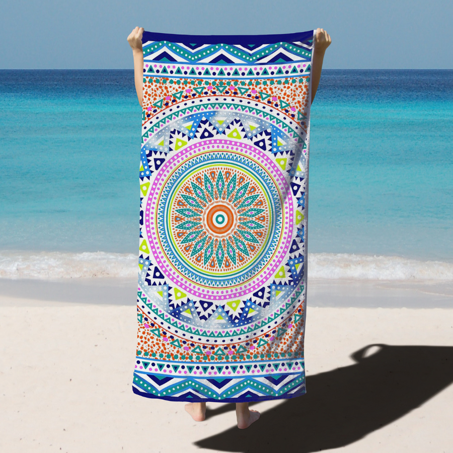Toalla De Playa Microfibra Mandala