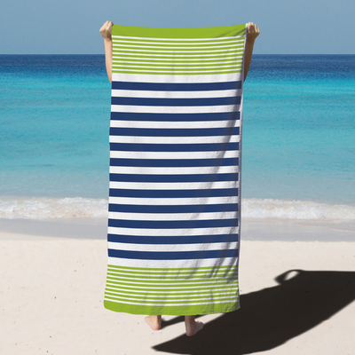 Toalla Playa Líneas Microfibra - multicolor