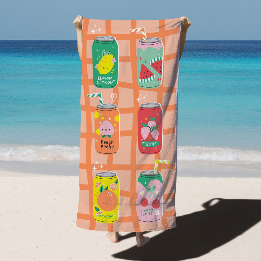 Toalla De Playa Microfibra Frutas