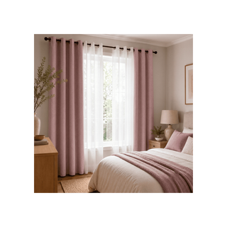 Set Blackout Super Soft 2 Paños + 2 Velos 140X220 -  Palo Rosa
