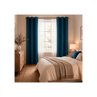 Set Blackout Super Soft 2 Paños + 2 Velos 140X220 - Azul