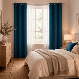Set Blackout Super Soft 2 Paños + 2 Velos 140X220 - Azul