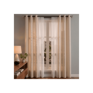 Set Cortinas Lisboa 2 Paños + 2 Velos 140X220 -  Crudo