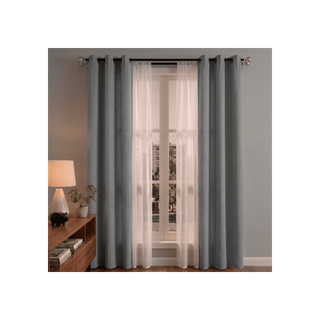 Set Cortinas Lisboa 2 Paños + 2 Velos 140X220 - Gris