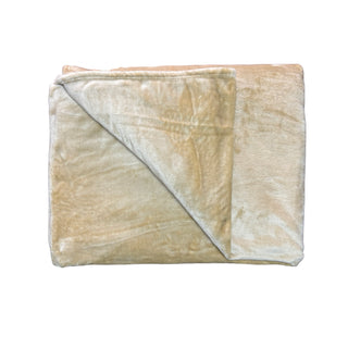 Frazada Hotelera Flannel Fleece 2 Plazas Camel