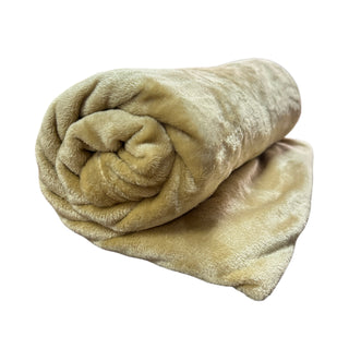 Frazada Hotelera Flannel Fleece 2 Plazas Camel