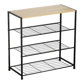 Arrimo Organizador 4 Niveles Madera y Metal 63x30x63 cm