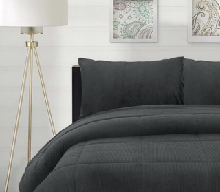 Cubrecama Corduroy Termico 2P - Gris Acero