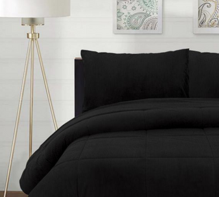 Cubrecama Corduroy Termico 2P - Negro