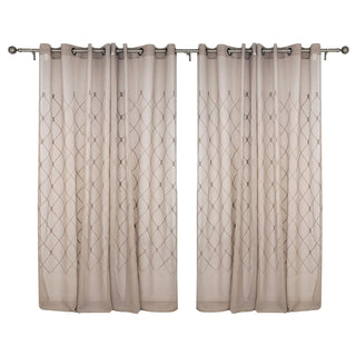 Set 2 Velos Bord Jazmin Argolla Rombo Beige