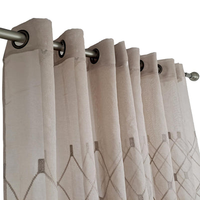Set 2 Velos Bord Jazmin Argolla Rombo Beige - beige