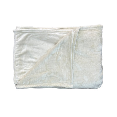 Frazada 1,5 Plz. Crudo Flannel Fleece Hotelería - crudo