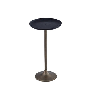 Mesa Lateral Orgánica Metal Dorado 31x31x56 cm