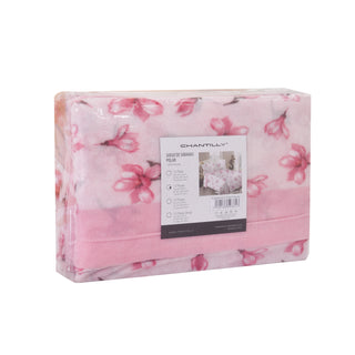 Sábanas Polar Estampada Floral 2 plazas Multicolor