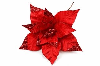 Flor Navideña Roja 32x38 cm