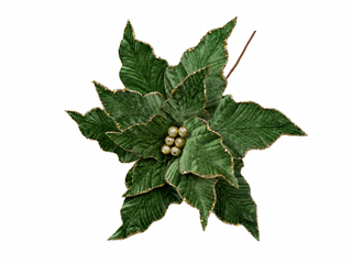 Flor Navideña Verde Decorativa 30x36 cm