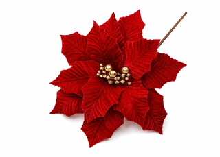 Flor Navideña Roja Italiana 29x29 cm