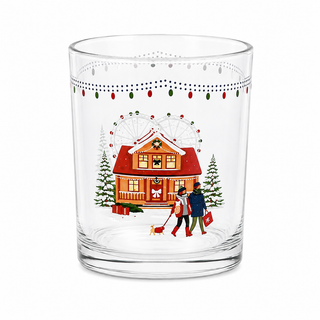 Vaso Villa Navideña Decorativa 8,8 cm