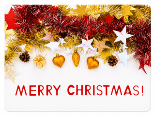 Set 4 Ind Guirnalda Merry Christmas 44X28X0,04Cm