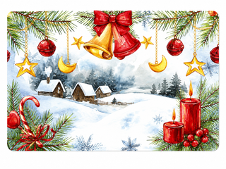 Set 4 Ind Paisaje Navideño 44X28X0,04Cm