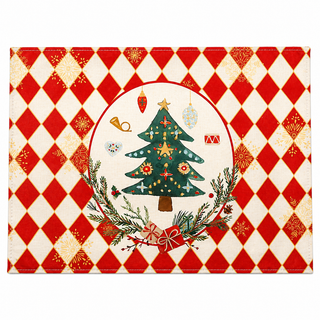 Set 4 Individuales Arbol Navidad Rombos 45X33Cm