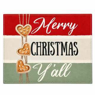 Set 4 Individuales Christmas Corazones 45X33Cm