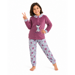 Pijama Niña Corazones T4 Rosado