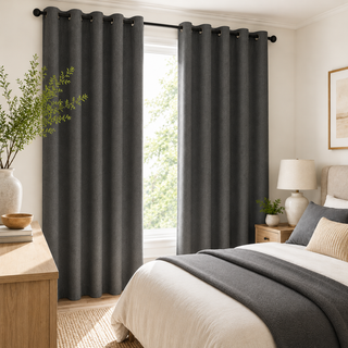 Set Blackout Super Soft 2 Paños + 2 Velos 140X220 -  Gris Acero