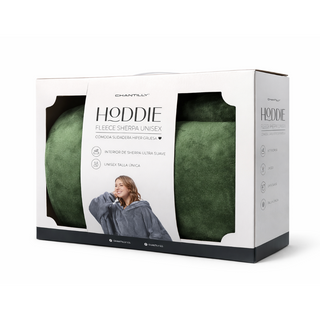 Poleron Manta Overside Sherpa Extra Cálido Chantilly verde