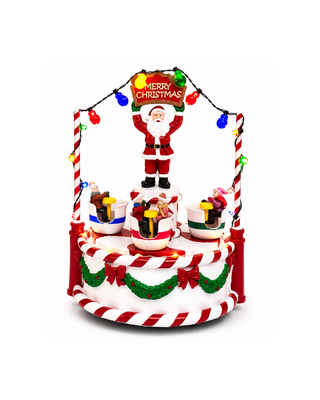 Santa Merry Christmas Luz Y Musica 16,5X15,5X22Cm