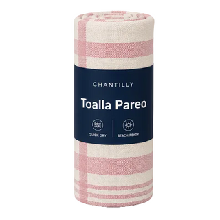 Pareo Toalla Turca 80x180 cm Rosado de Algodón y Poliéster