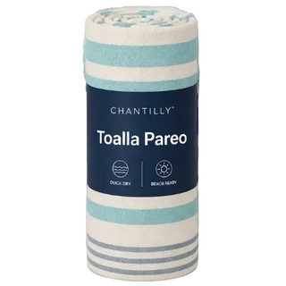 Pareo Toalla Turca 80x180 cm Turquesa de Algodón y Poliéster