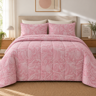 Quilt estampado Flores Malva