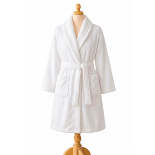 Bata de Baño Tradicional 100% Algodón Hotelera Blanco