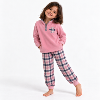 Pijama Niña Cuadrille T4 Rosado