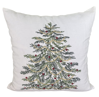 Funda Cojín Pino Navideño Bordado 40x40 cm