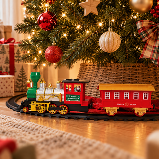 Tren Navideño Luz Música Humo con Pista 56 cm