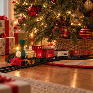 Tren Navideño Luz Música y Humo 24 Piezas