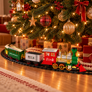 Tren Navideño Luz Música y Humo Decorativo